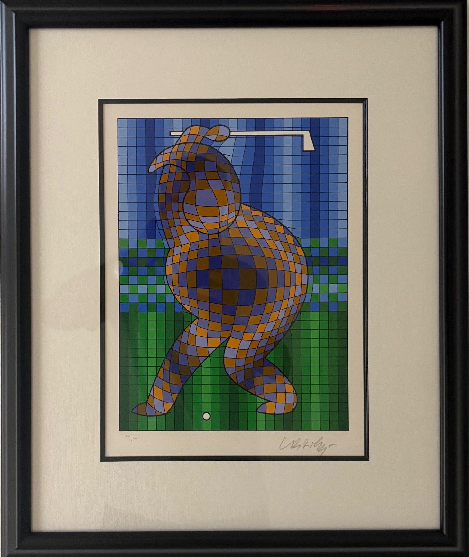 Golfer - FORE !! by Victor Vasarely