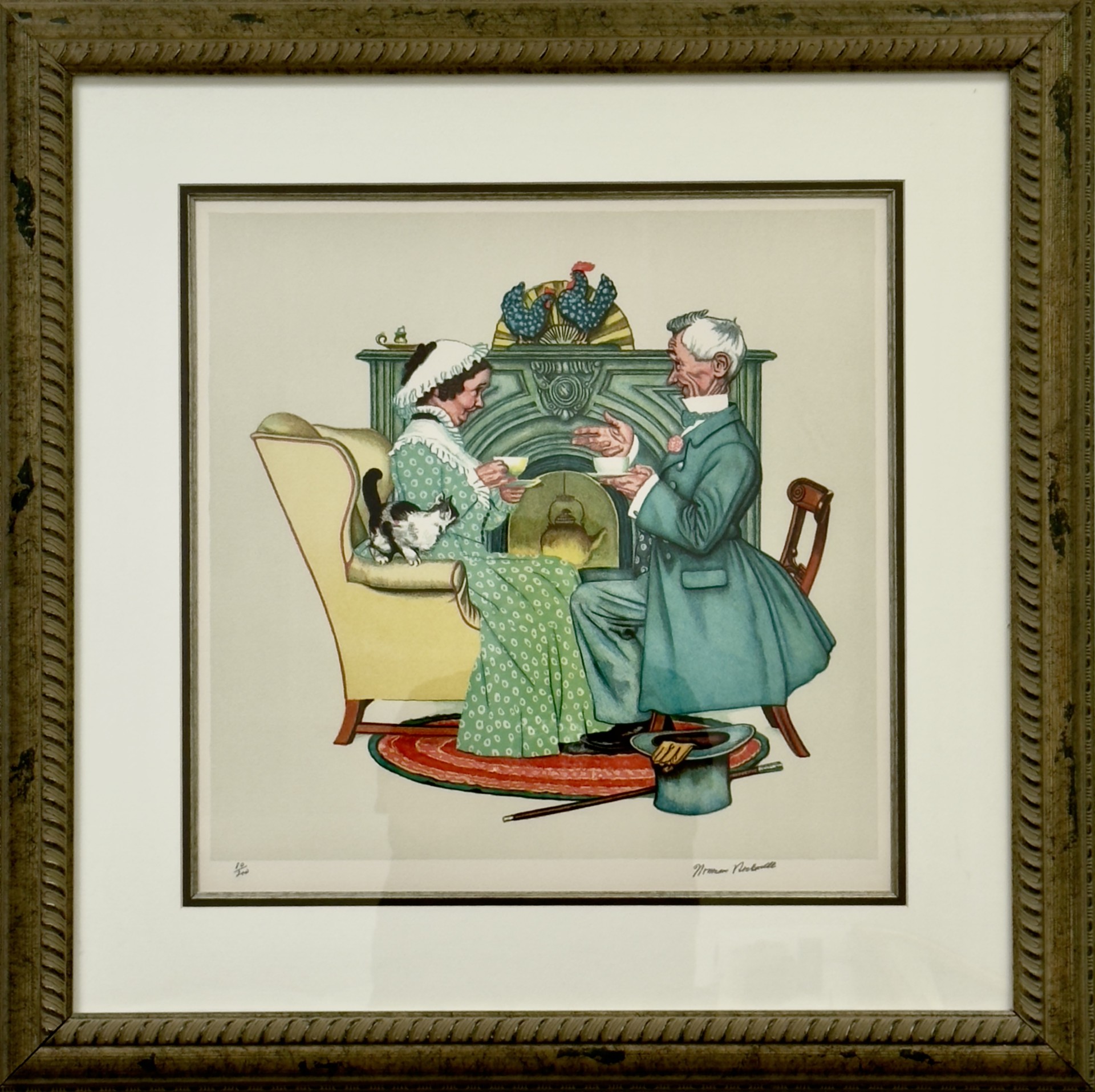 Tea With Betsy by Norman Rockwell