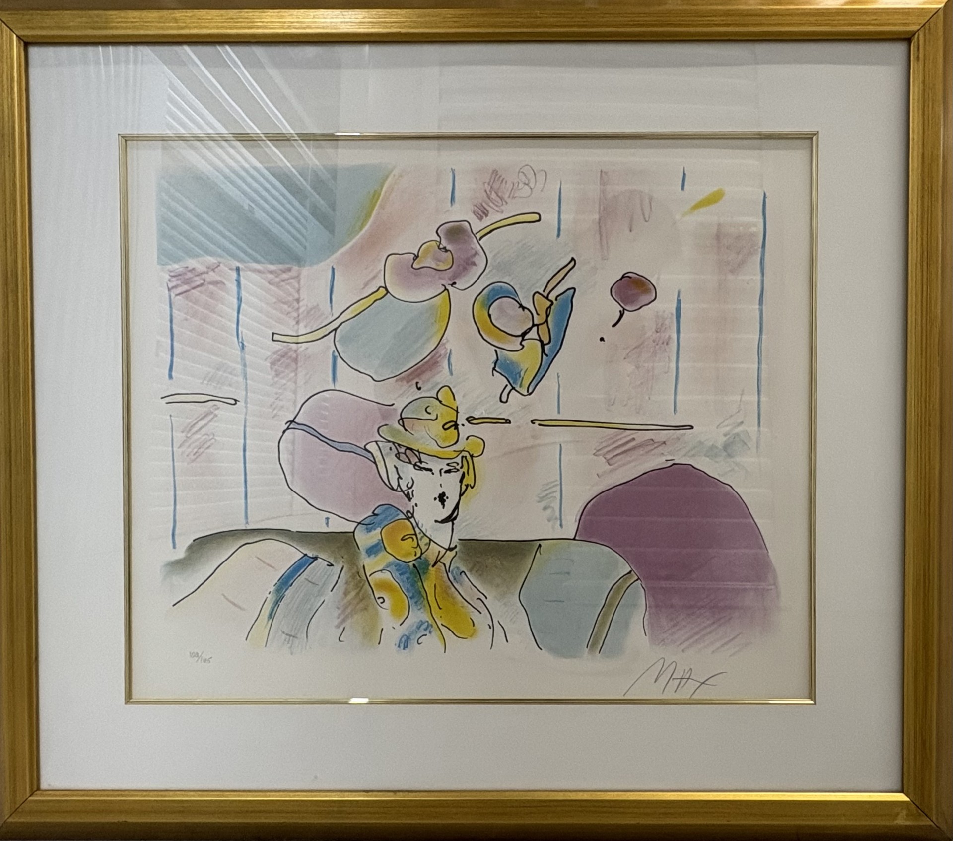 Pastel Hat Woman by Peter Max